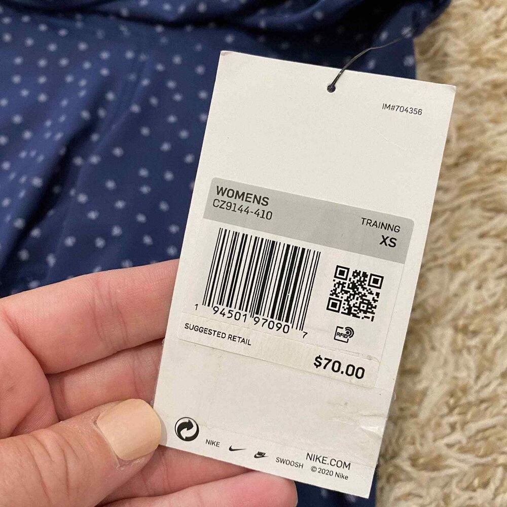 Nike Women's Dots Twist 7/8 Yoga Athletic Leggings Blue Size XS NWT - Picture 6 of 8